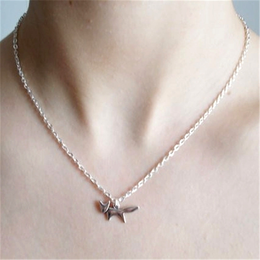 Fashion Women Running Fox Pendant Chain Necklace Party Jewelry Birthday Gift Image 4