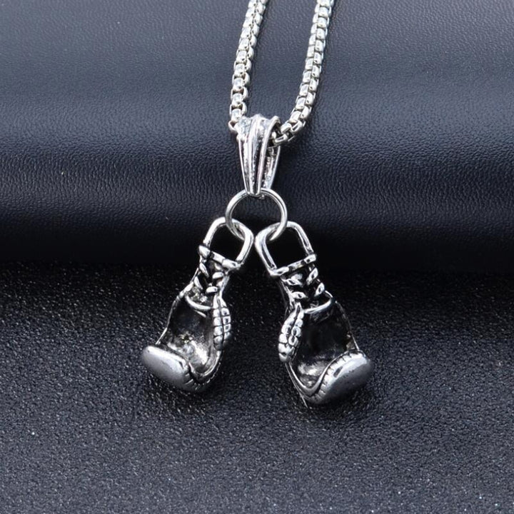 Fashion Men Boxing Glove Pendant Chain Necklace Fitness Sports Jewelry Gift Image 8