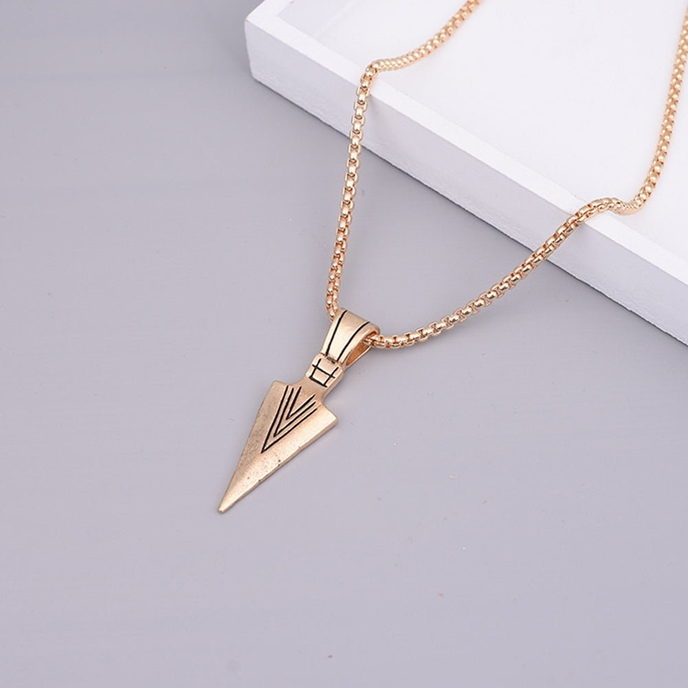 Fashion Men Arrow Head Pendant Necklace Street Party Long Chain Jewelry Gift Image 7