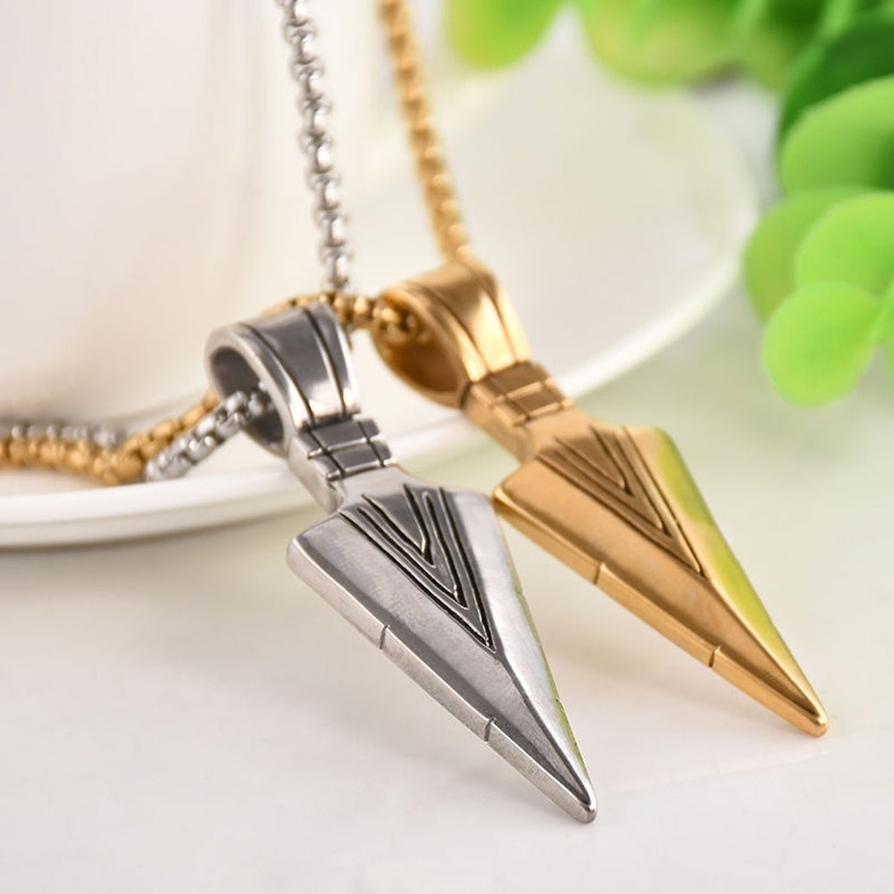 Fashion Men Arrow Head Pendant Necklace Street Party Long Chain Jewelry Gift Image 10