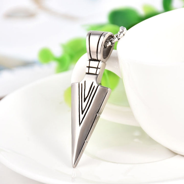 Fashion Men Arrow Head Pendant Necklace Street Party Long Chain Jewelry Gift Image 12