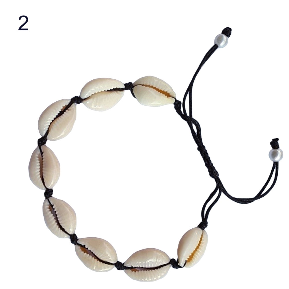 Fashion Women Cowrie Shell Faux Pearl Charm Necklace Anklets Ankle Bracelet Gift Image 4