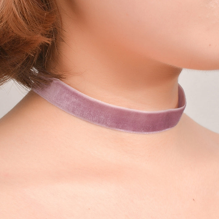 Gothic Soft Velvet Solid Color Choker Necklace Lady Girl Club Dance Jewelry Gift Image 6