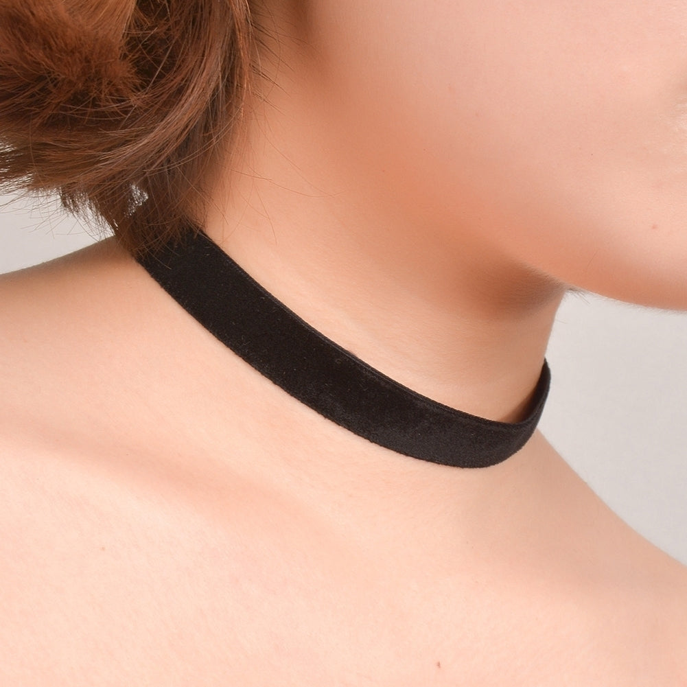 Gothic Soft Velvet Solid Color Choker Necklace Lady Girl Club Dance Jewelry Gift Image 7