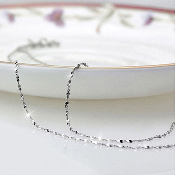 18/16 inch Fashion Box Snake Chain Silver Plated Necklace for DIY Jewelry Making Image 4