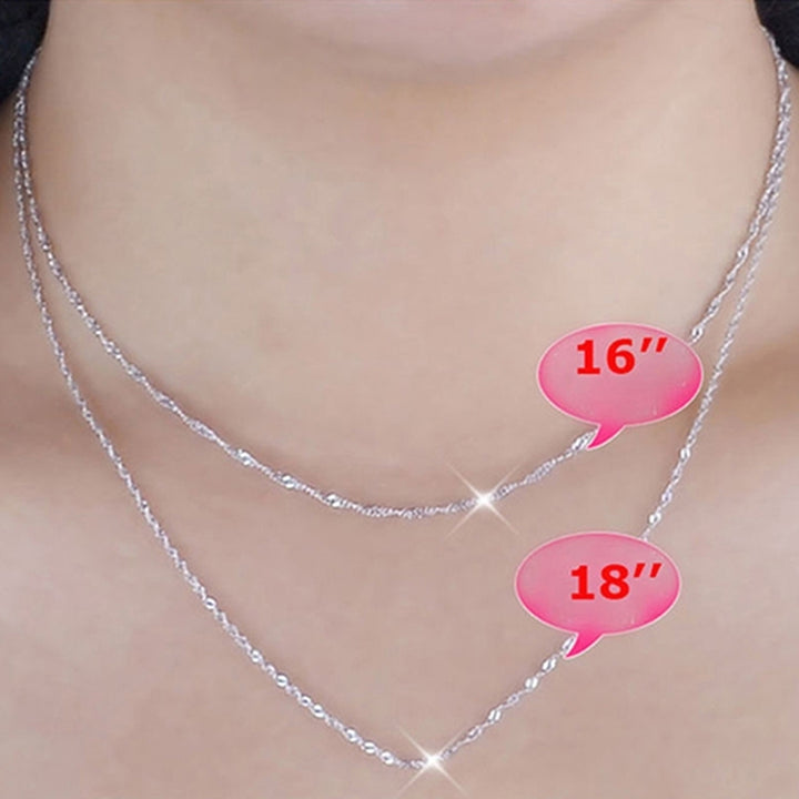 18/16 inch Fashion Box Snake Chain Silver Plated Necklace for DIY Jewelry Making Image 8