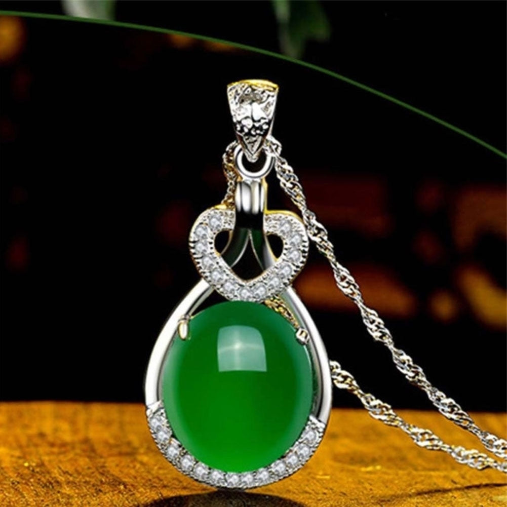 Natural Emerald Luxurious Pendant Wedding Party Charming Women Jewelry Gift Image 1