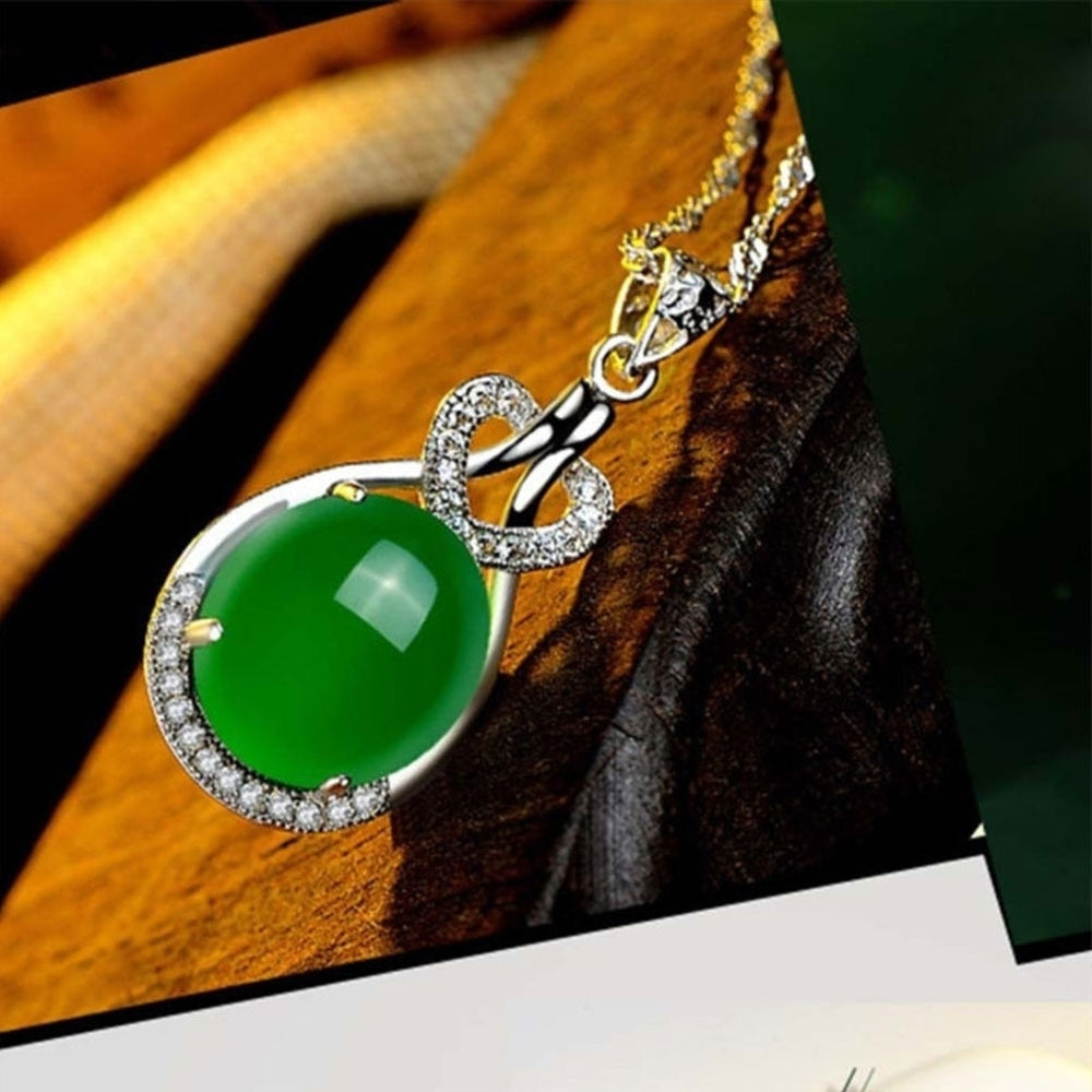 Natural Emerald Luxurious Pendant Wedding Party Charming Women Jewelry Gift Image 2