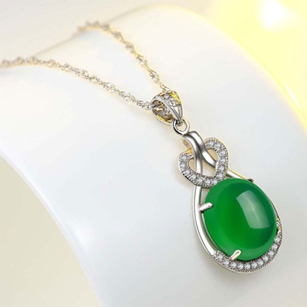 Natural Emerald Luxurious Pendant Wedding Party Charming Women Jewelry Gift Image 4