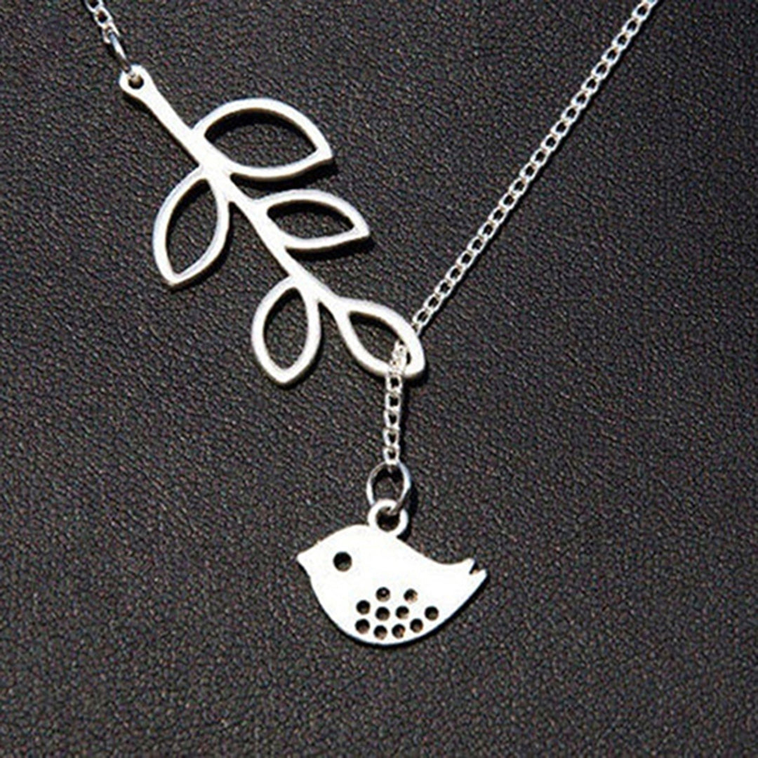 Women Fashion Cute Leaf Bird Owl Love Pendant Clavicle Necklace Jewelry Charm Chain Gift for Party Image 9