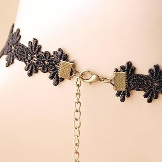 Women Lace Beads Choker Victorian Steampunk Style Gothic Collar Necklace Gift Image 6