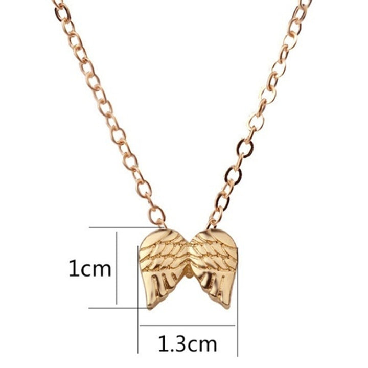 Women Gold Plated Angel Wings Pendant Clavicle Alloy Chain Necklace Jewelry Image 8