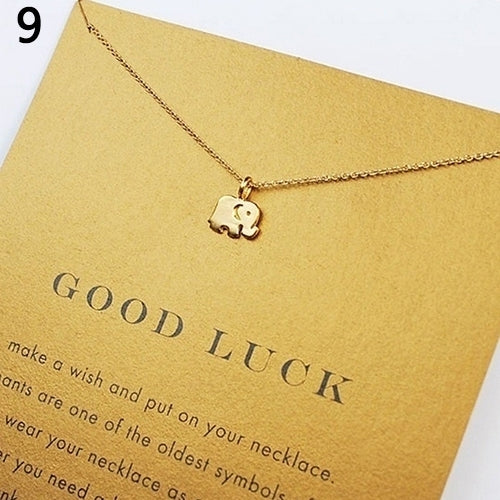 Women Fashion Love Heart Star Elephant Pendant Choker Charm Jewelry Necklace Image 11