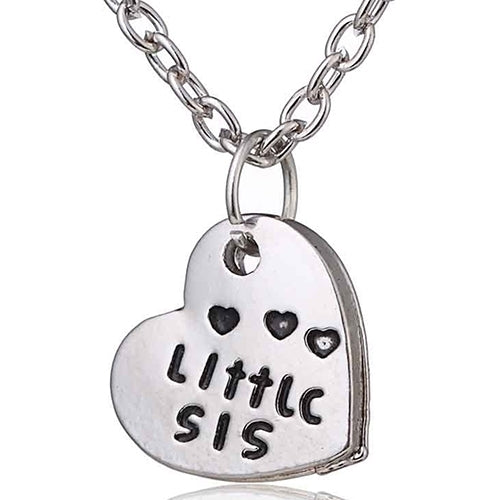 3 Pcs Heart Pendant Big Middle Little Sis Sisters Friendship Chain Necklace Image 7