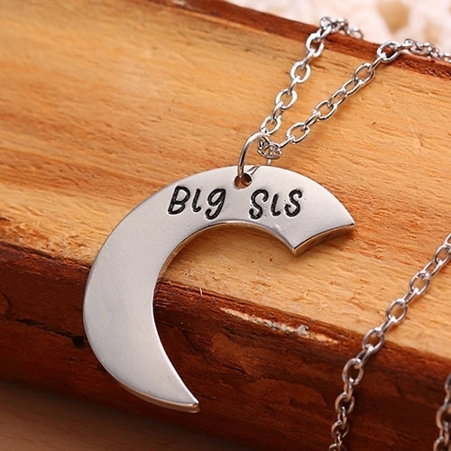 3 Pcs Heart Pendant Big Middle Little Sis Sisters Friendship Chain Necklace Image 8