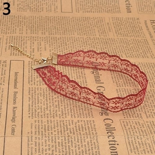 Punk Lace Hollow Women Choker Necklace Gothic Jewelry Bridal Boho Charm Image 1