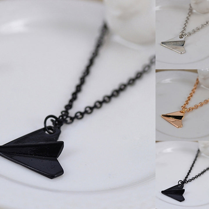 Mens Fashion Xmas Gift Jewelry Paper Plane Airplane Pendant Chain Charm Necklace Image 6