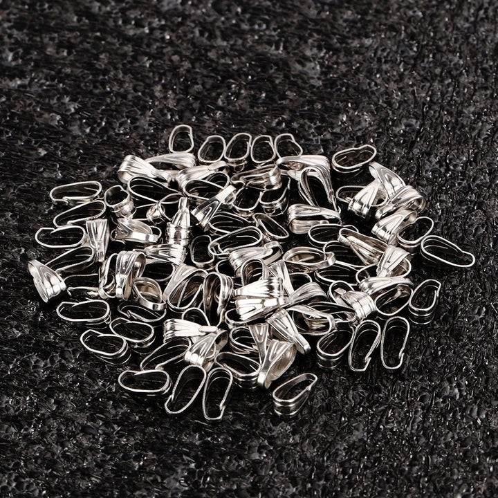 100pcs Bail Connectors Jewelry Findings DIY Necklace Pendant Buckle Clip Clasps Image 6