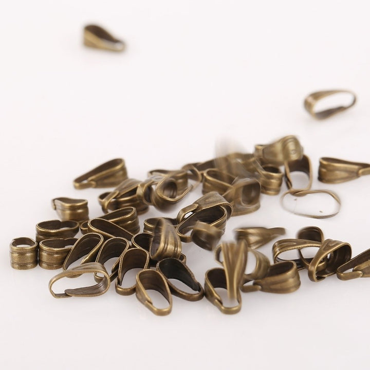 100pcs Bail Connectors Jewelry Findings DIY Necklace Pendant Buckle Clip Clasps Image 11