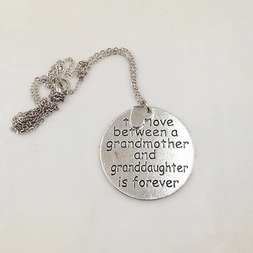 Fashion Party Gift The Love Between Grandma and Granddaughter Love Pendant Necklace Image 4