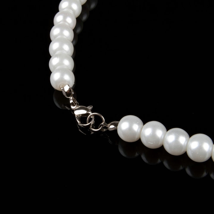 Fashion Simple Faux Pearl Beaded Necklace Women Party Jewelry Birthday Gift Image 4