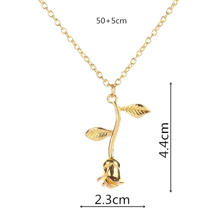 Fashion Women Rose Flower Pendant Chain Necklace Jewelry Valentine Day Gift Image 9