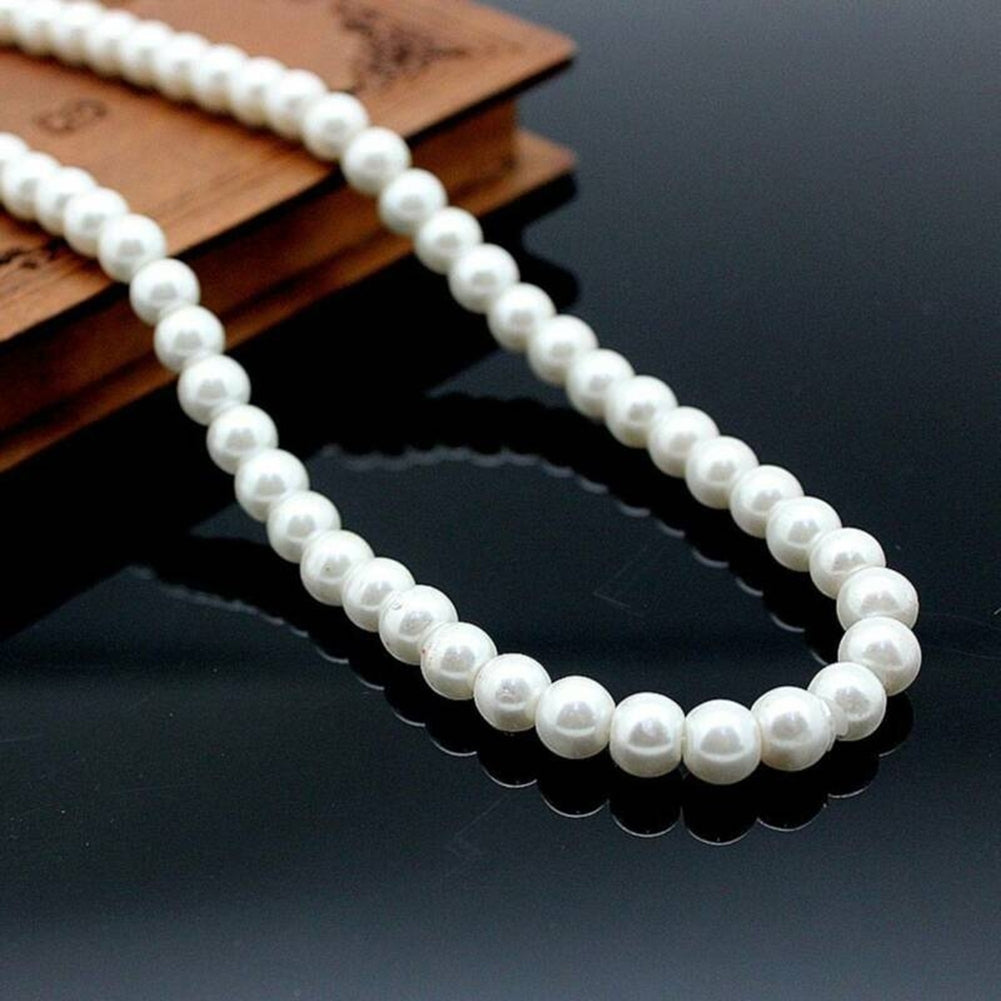 Elegant Women Faux Pearl Necklace Long Sweater Chain Party Wedding Jewelry Gift Image 4