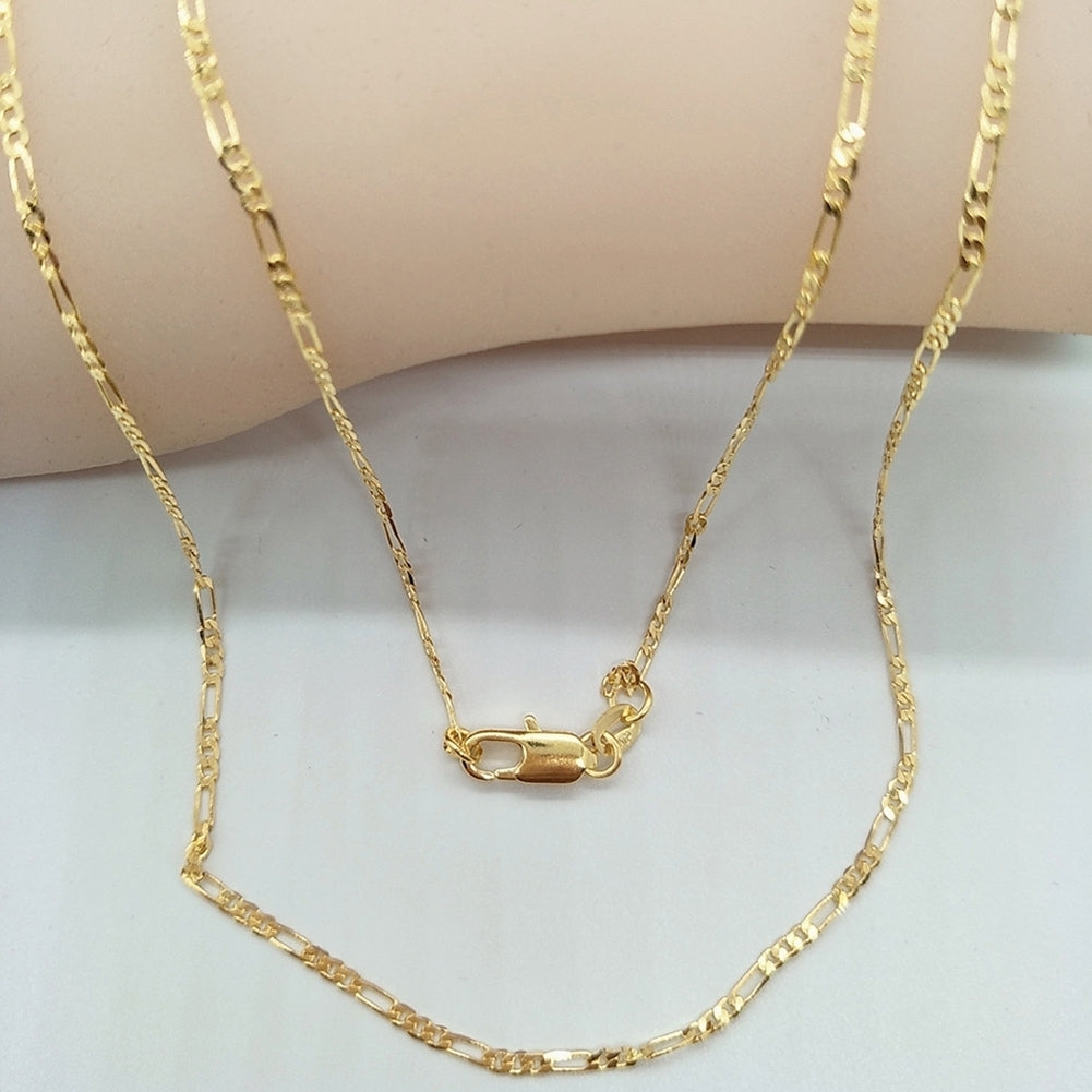 Fashion Unisex 2mm Wide Gold Plated Chain Necklace Jewelry Making DIY Accessory Image 6