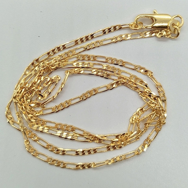 Fashion Unisex 2mm Wide Gold Plated Chain Necklace Jewelry Making DIY Accessory Image 8