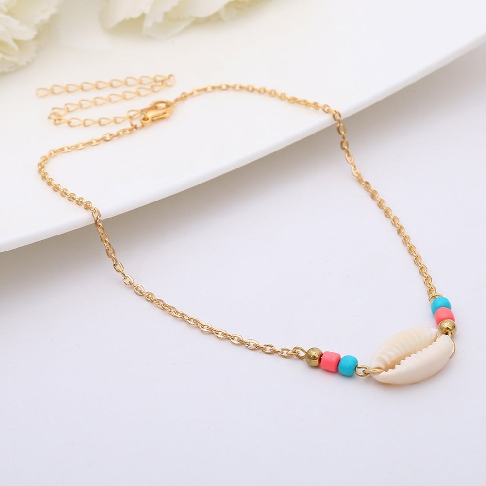 Bohemian Women Summer Beach Adjustable Beads Shell Choker Necklace Jewelry Image 3