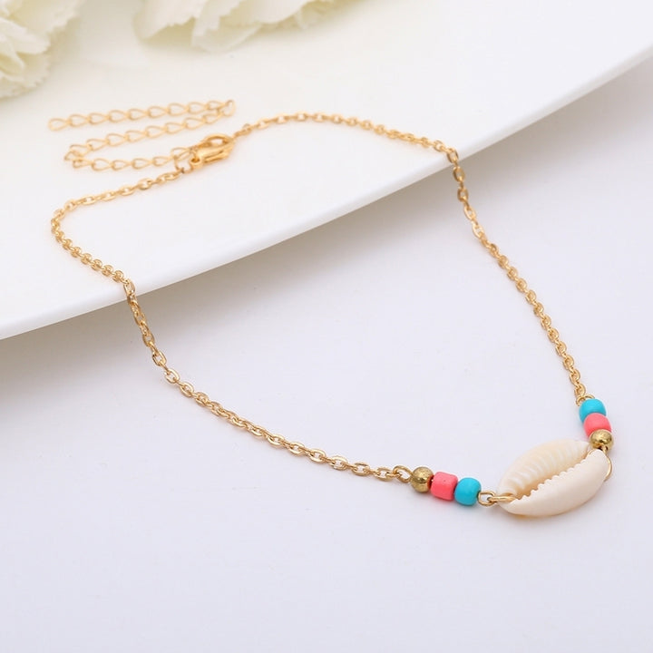 Bohemian Women Summer Beach Adjustable Beads Shell Choker Necklace Jewelry Image 3