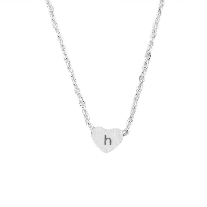 Fashion Women English Letters Carved Heart Pendant Chain Necklace Jewelry Gift Image 12