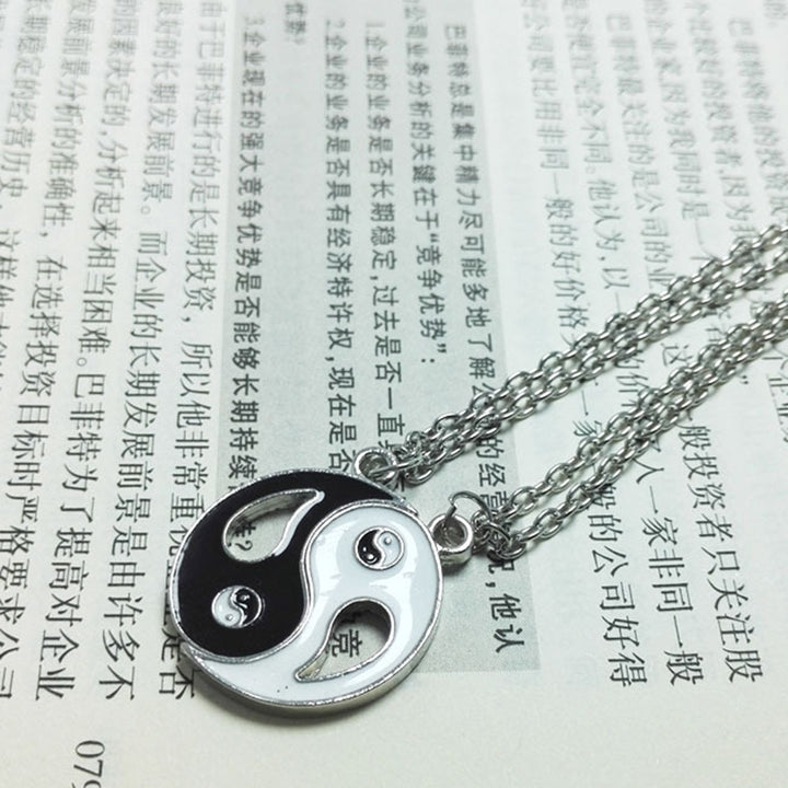 2Pcs Unisex Taiji Bagua Pendant Matching Necklaces Adjustable Jewelry Gift Image 6