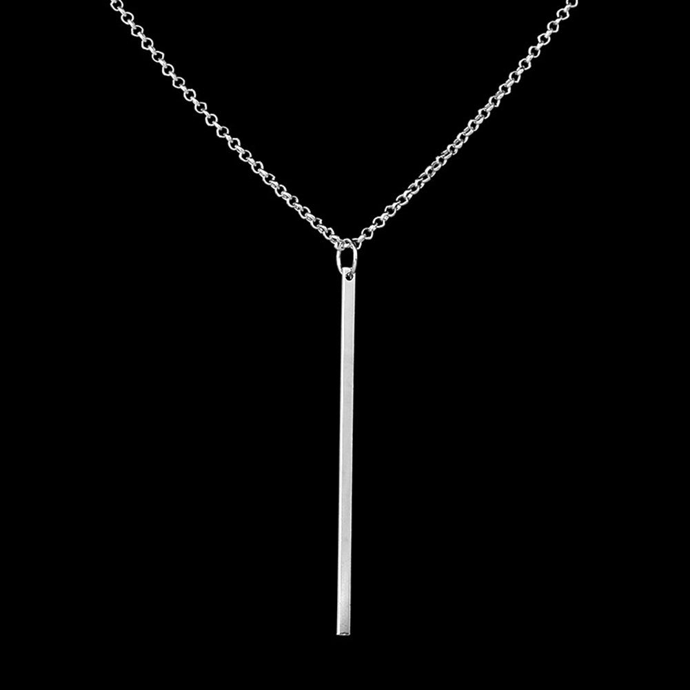 Fashion Women Bar Pendant Long Link Chain Necklace Jewelry Sweater Accessories Image 8