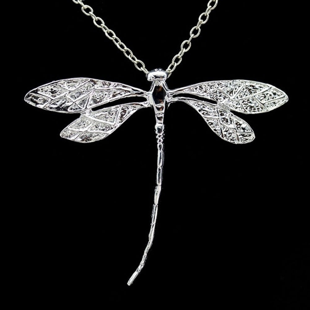 Fashion Women Dragonfly Pendant Clavicle Chain Necklace Adjustable Jewelry Gift Image 3