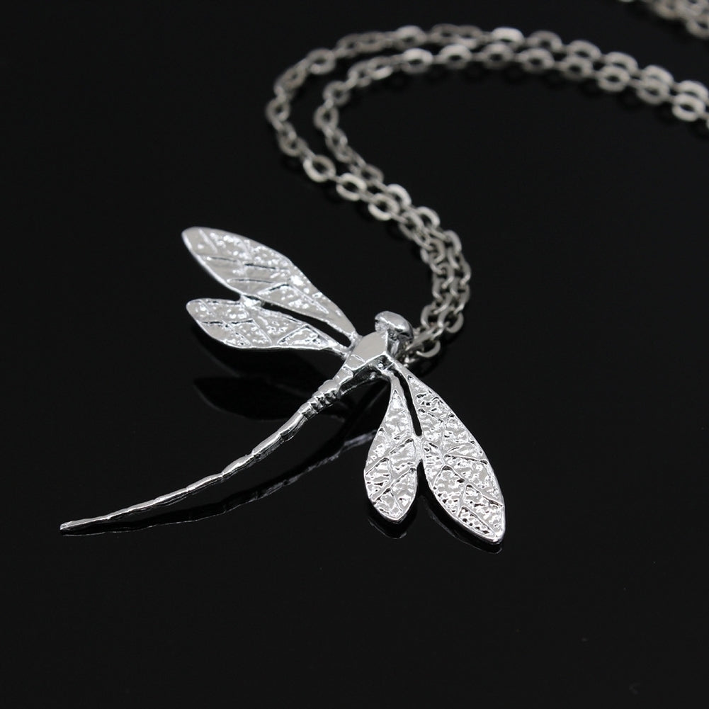 Fashion Women Dragonfly Pendant Clavicle Chain Necklace Adjustable Jewelry Gift Image 7