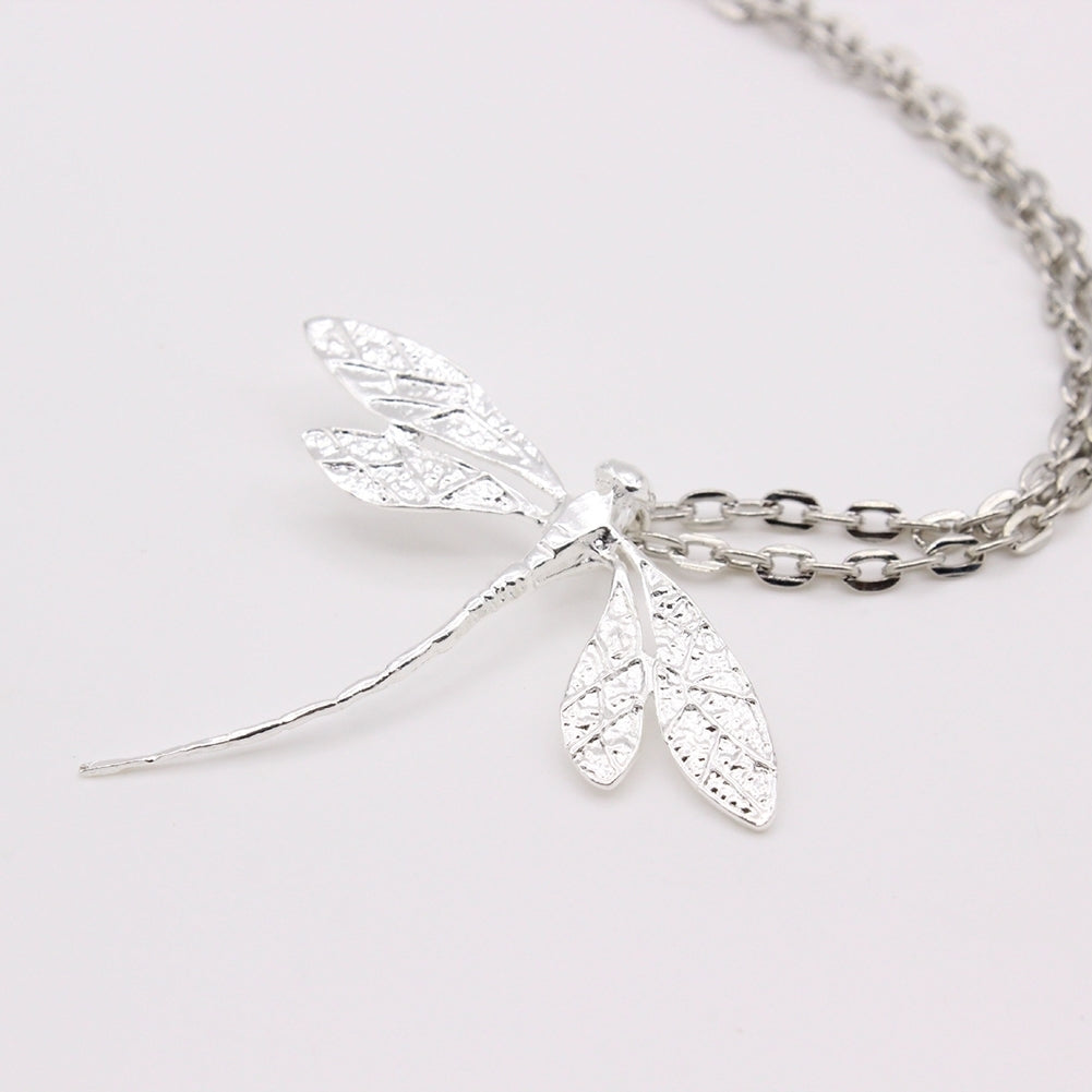 Fashion Women Dragonfly Pendant Clavicle Chain Necklace Adjustable Jewelry Gift Image 10