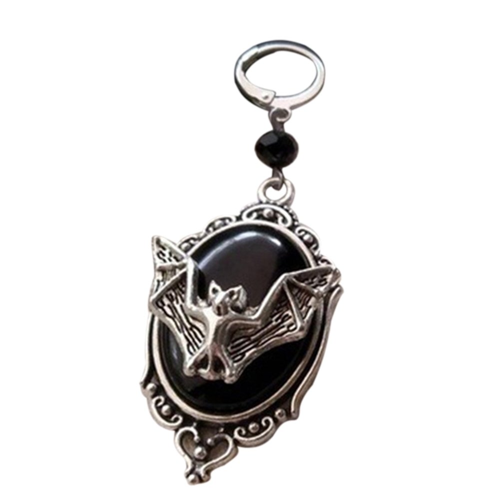 Unisex Bat Beads Faux Gemstone Pendant Necklace Finger Ring Earrings Jewelry Image 10