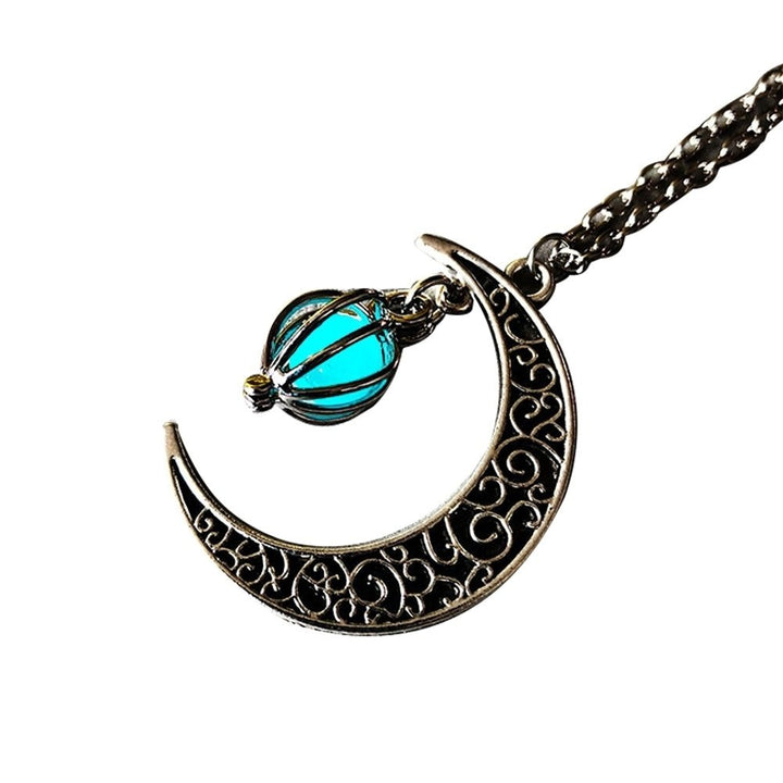 Fashion Women Moon Pumpkin Pendant Luminous Chain Necklace Party Jewelry Gift Image 8