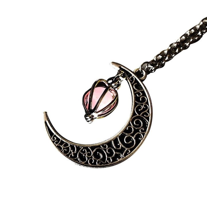 Fashion Women Moon Pumpkin Pendant Luminous Chain Necklace Party Jewelry Gift Image 10