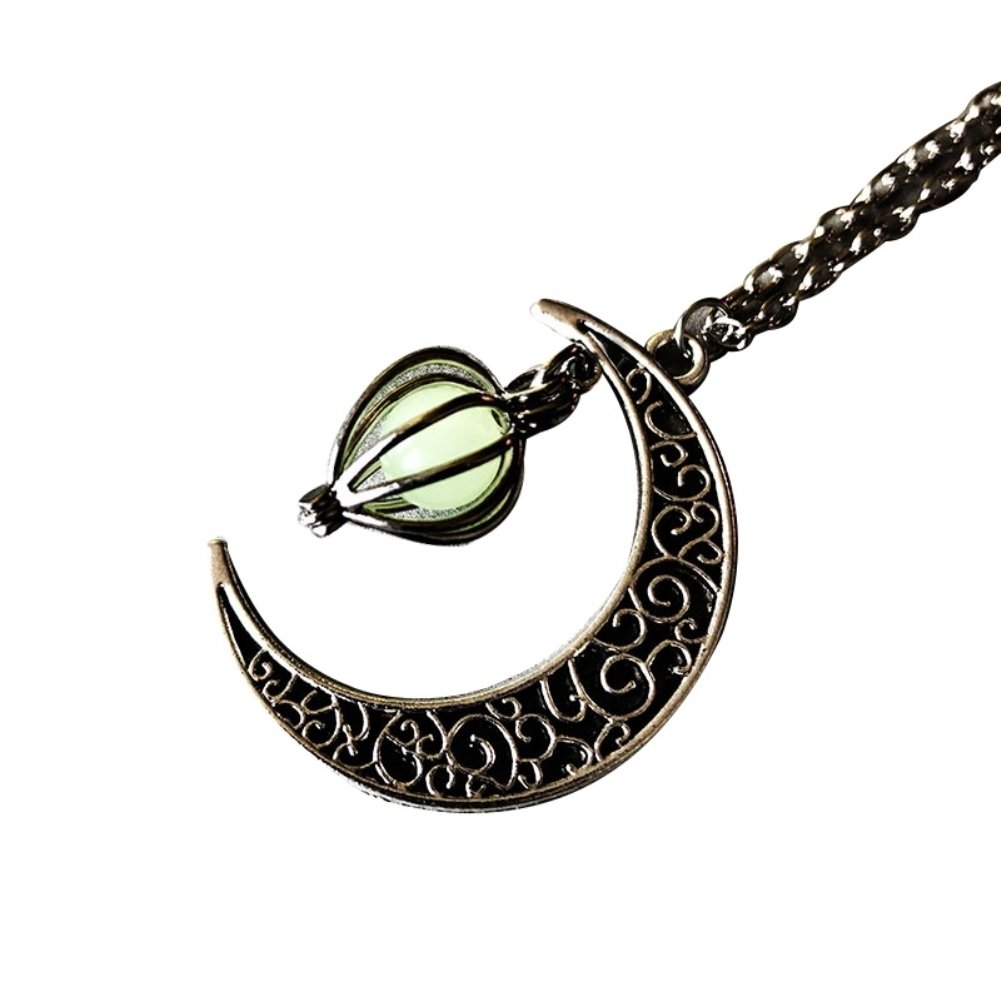 Fashion Women Moon Pumpkin Pendant Luminous Chain Necklace Party Jewelry Gift Image 11