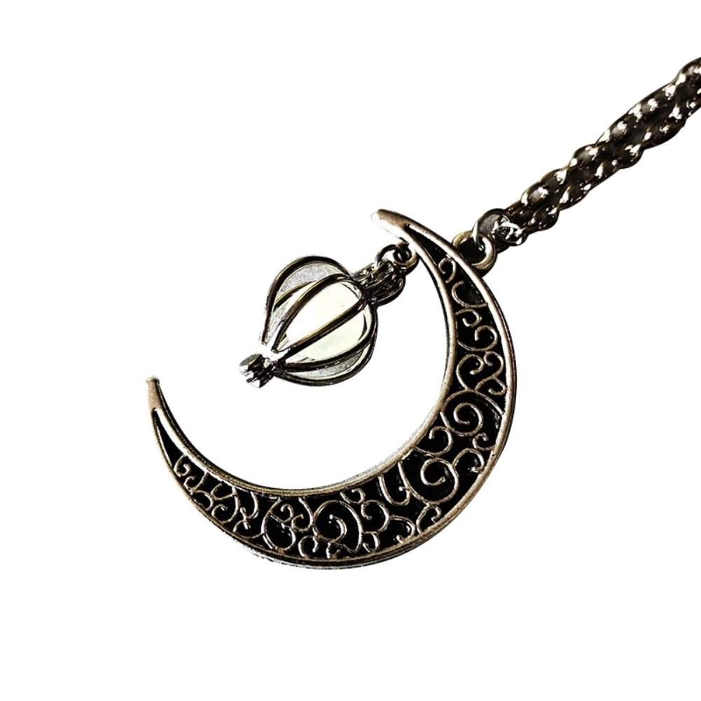 Fashion Women Moon Pumpkin Pendant Luminous Chain Necklace Party Jewelry Gift Image 12