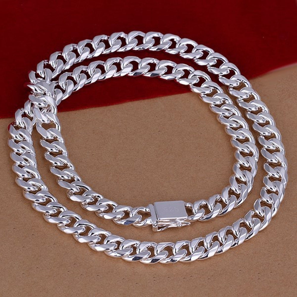 Fashion Men Wide Thick Stamp Chain Necklace Party Club Jewelry Christmas Gift Image 2