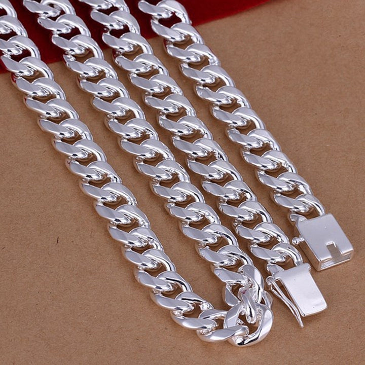 Fashion Men Wide Thick Stamp Chain Necklace Party Club Jewelry Christmas Gift Image 3