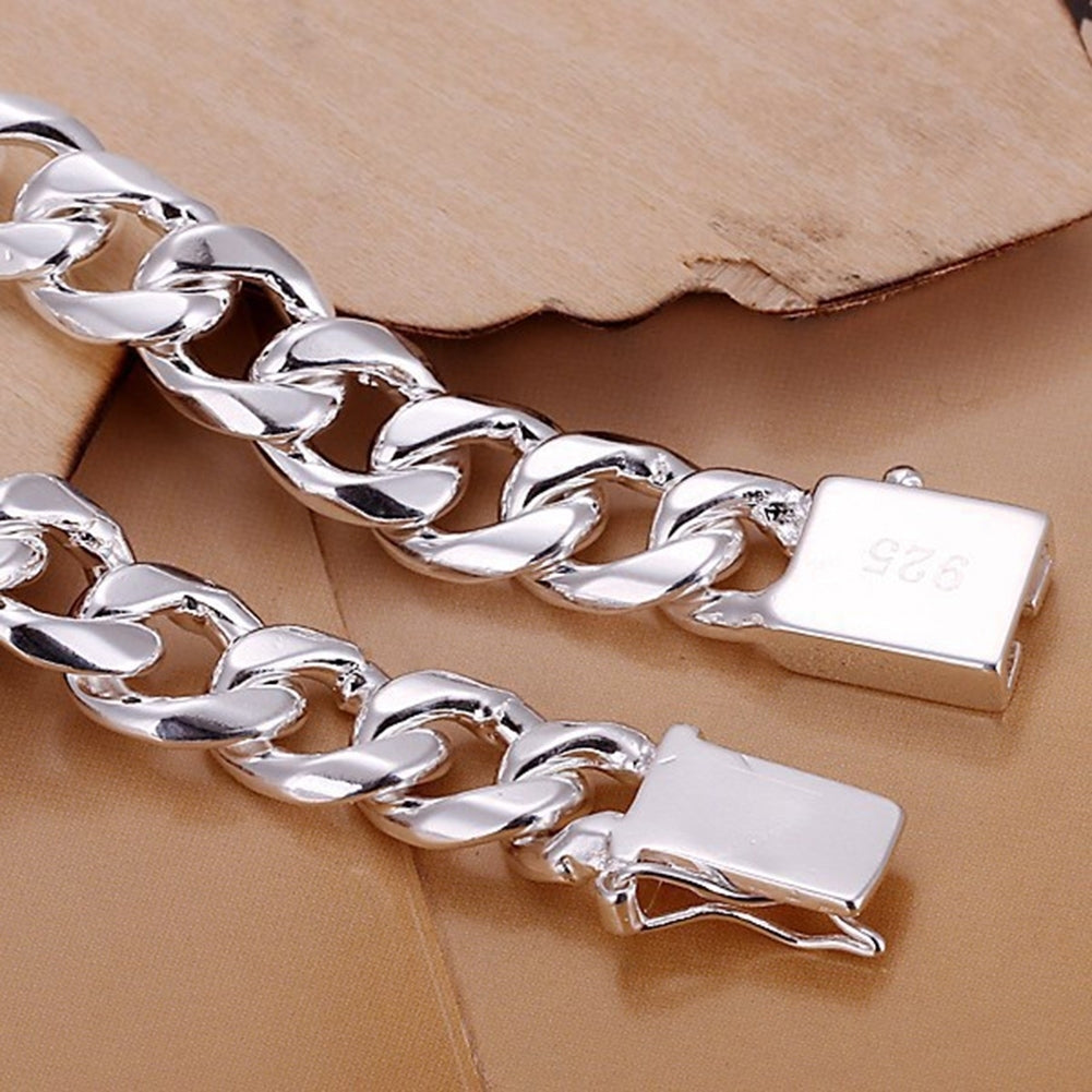 Fashion Men Wide Thick Stamp Chain Necklace Party Club Jewelry Christmas Gift Image 4