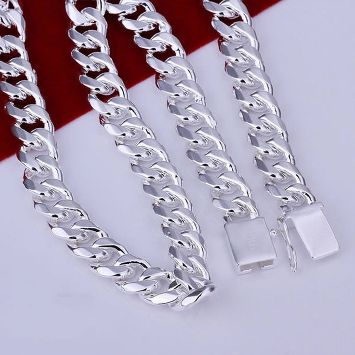 Fashion Men Wide Thick Stamp Chain Necklace Party Club Jewelry Christmas Gift Image 4