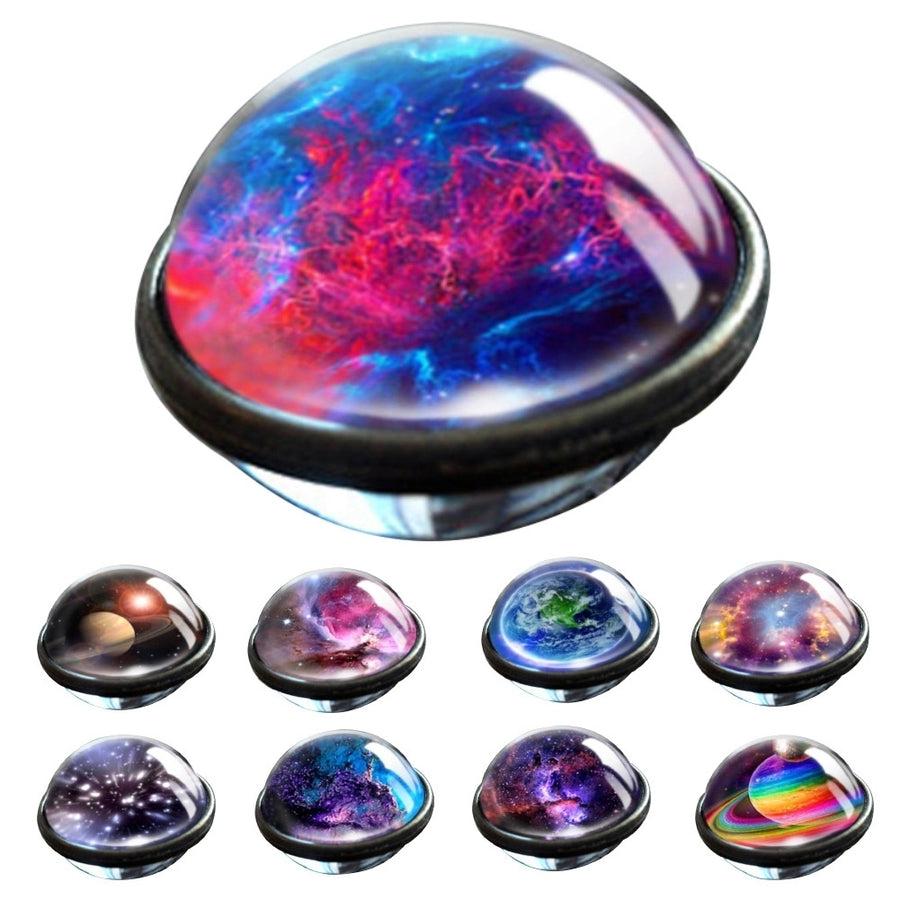 Stylish Glass Ball Galaxy Universe Starry Sky Planet Pendant Necklace Jewelry Image 1