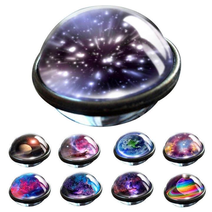 Stylish Glass Ball Galaxy Universe Starry Sky Planet Pendant Necklace Jewelry Image 11