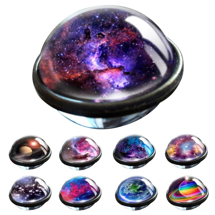 Stylish Glass Ball Galaxy Universe Starry Sky Planet Pendant Necklace Jewelry Image 12