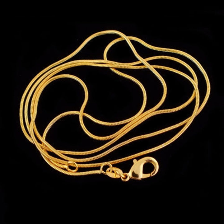 Fashion Men Women Gold Plated Long Snake Chain Necklace Party Club Jewelry Gift Image 1